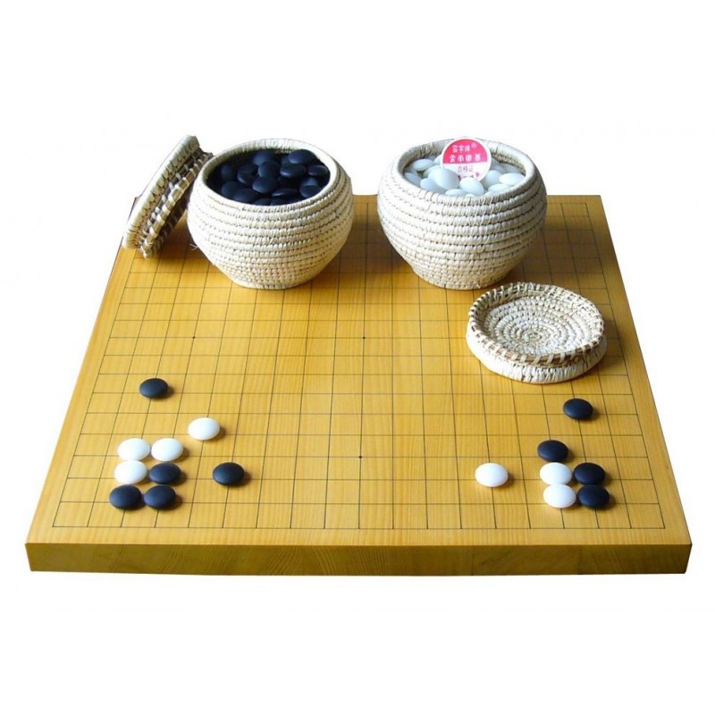 Conjunto de jogo de Rattan Go feito à mão Caixa de presente Yunzi Go  Conjunto de jogo de xadrez Yunzi Go Jogo de estratégia clássico para  iniciantes, crianças, adultos, frente e verso