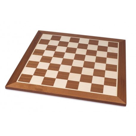 Mahogany-dyed wood chessboard (50 mm skids)